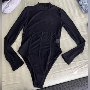 Black see through/sheer body suit, SHEIN, small